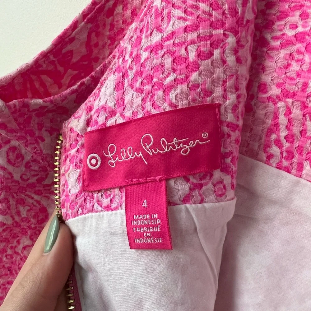 Lilly Pulitzer for target pink printed sleeveless shift dress size 4 - Picture 5 of 5